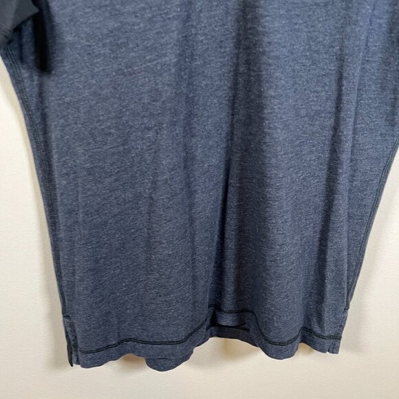 Lululemon Union Polo Shirt Mens Size XS? Heathered Inkwell Blue Black Work Golf - Picture 7 of 8